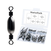 Natufish brass swivel fishing weights and bullet sinkers kit